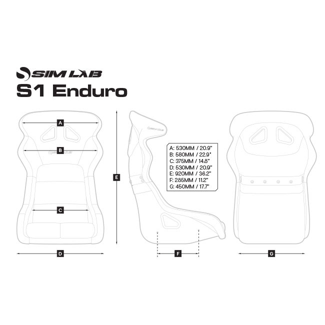 Sim-Lab S1 Enduro GT Seat