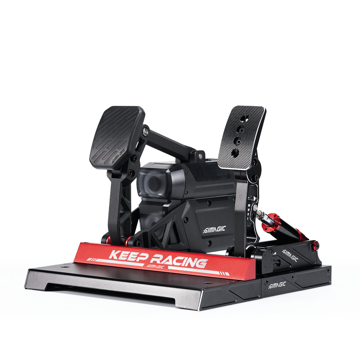 Simagic P-Active P1000-FB Bundle, angled view