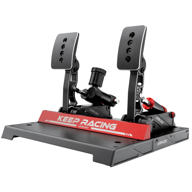 For the ultimate pedal set - purchase the Simagic P100-Formula ...