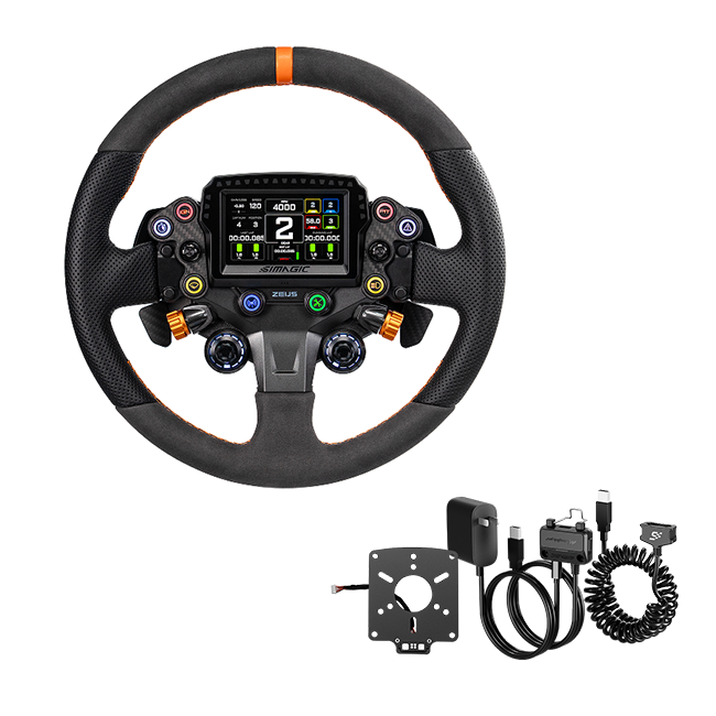 Simagic Zeus Sport with MagicDash 4 and MagLink Pro wired connectivity bundle