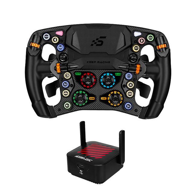 Simagic Zeus Formula without MagicDash 4, paired with AirLink wireless connectivity