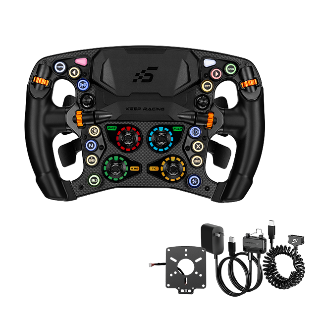 Simagic Zeus Formula without MagicDash 4, paired with MagLink Pro wired connectivity