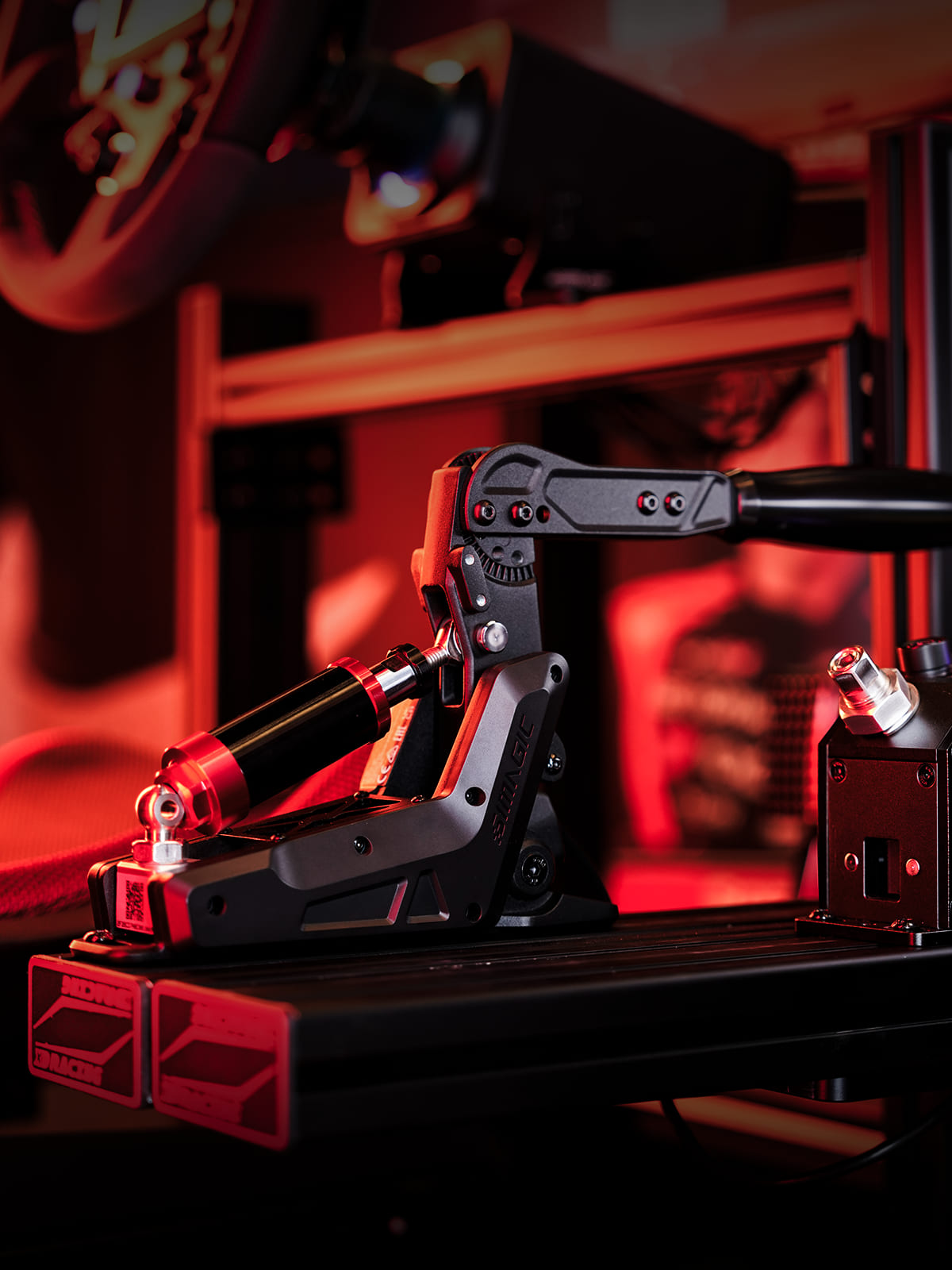 Simagic TB-Neo handbrake mounted in a horizontal position